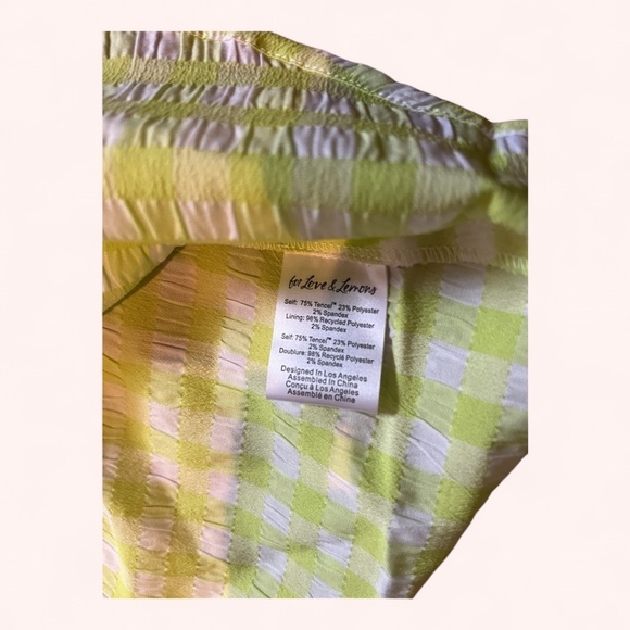 For Love & Lemons Green Gingham Halter Cut Out Maureen Midi Dress NWY Size L - Picture 9 of 10